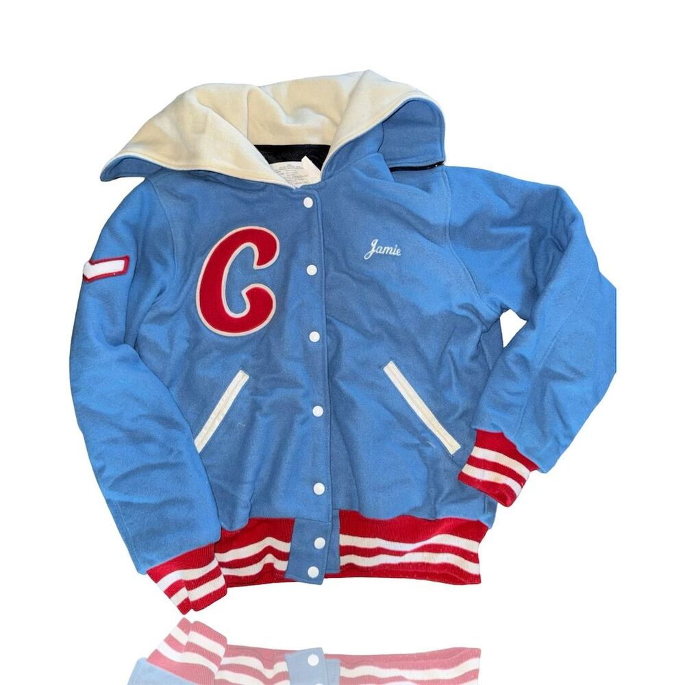 Vintage DeLong Varsity Jacket Blue M Unisex Retro Letterman Style